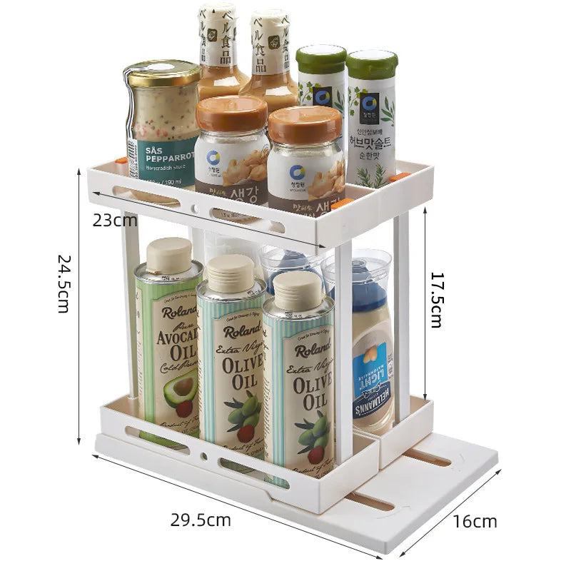 2 Layers Adjustable Rack Organizer