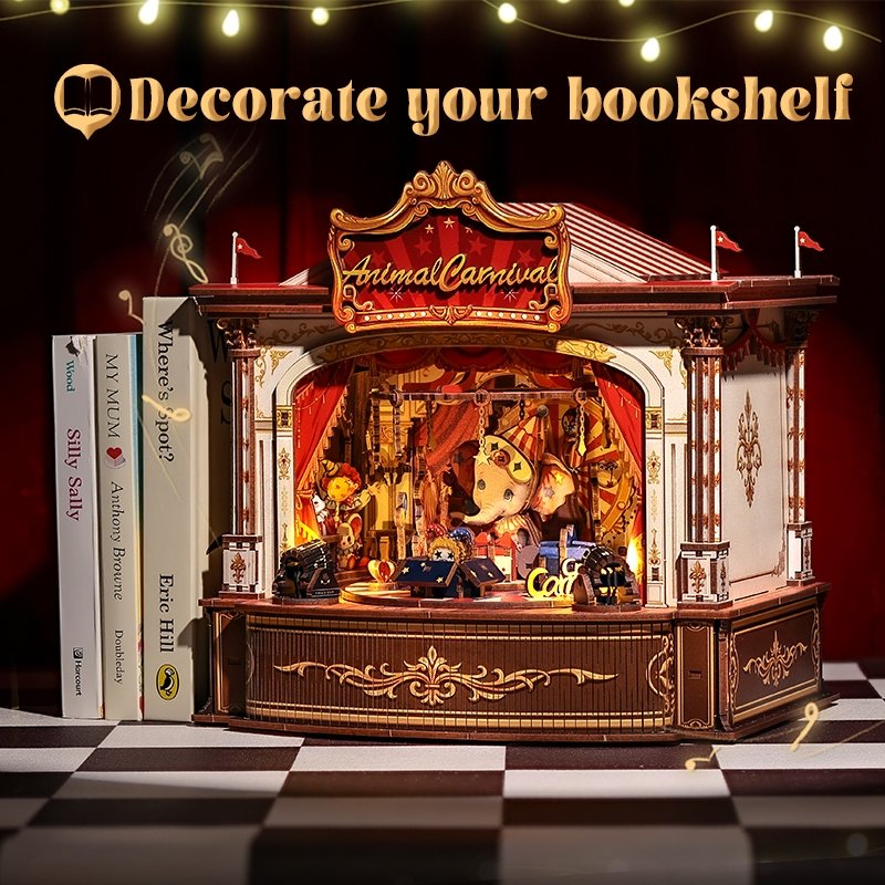 Animal Carnival DIY Wooden Music Box | Shelf Decor