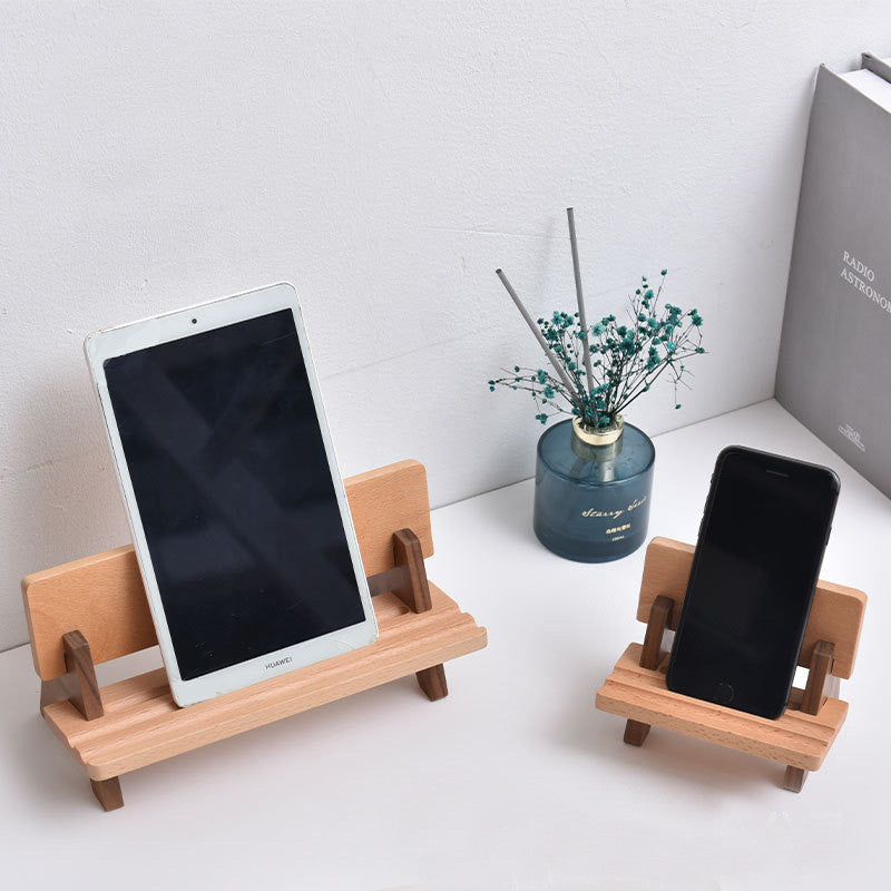 Solid Wood Adjustable And Rechargeable Tablet/Phone Holder