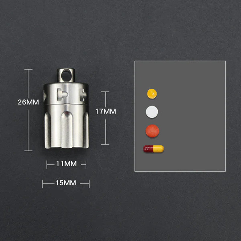 Titanium EDC Portable Mini Pill Box