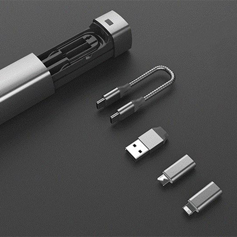 6-In-1 Cable Organizer With Mini Flashlight And Emergency Power Bank
