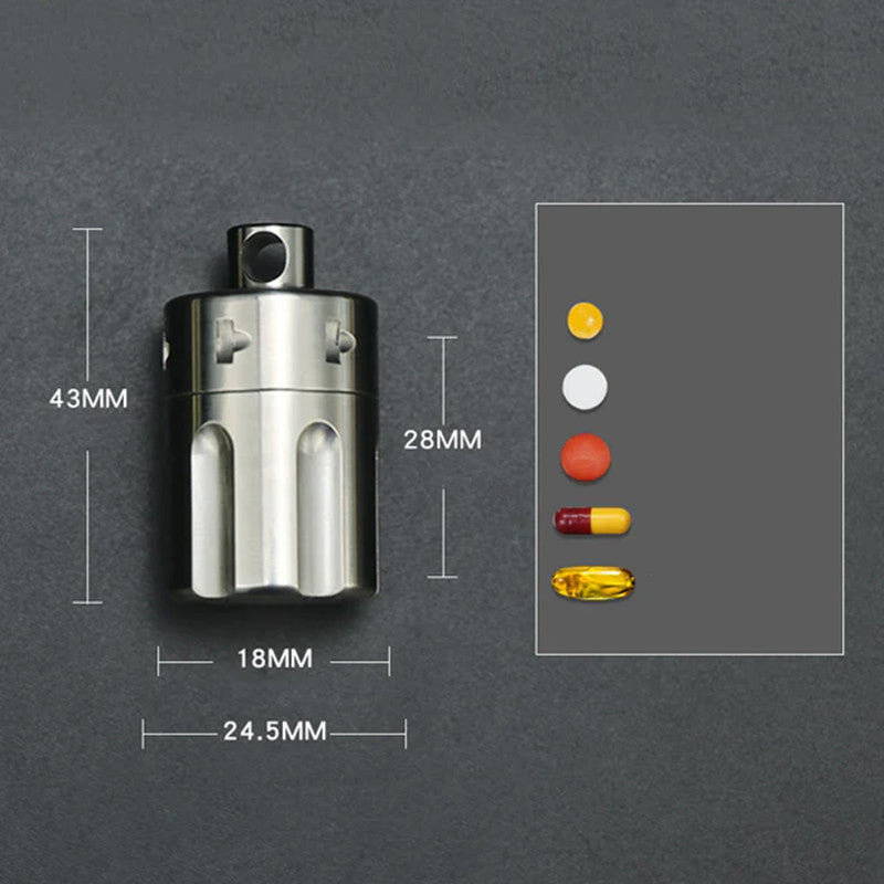 Titanium EDC Portable Mini Pill Box