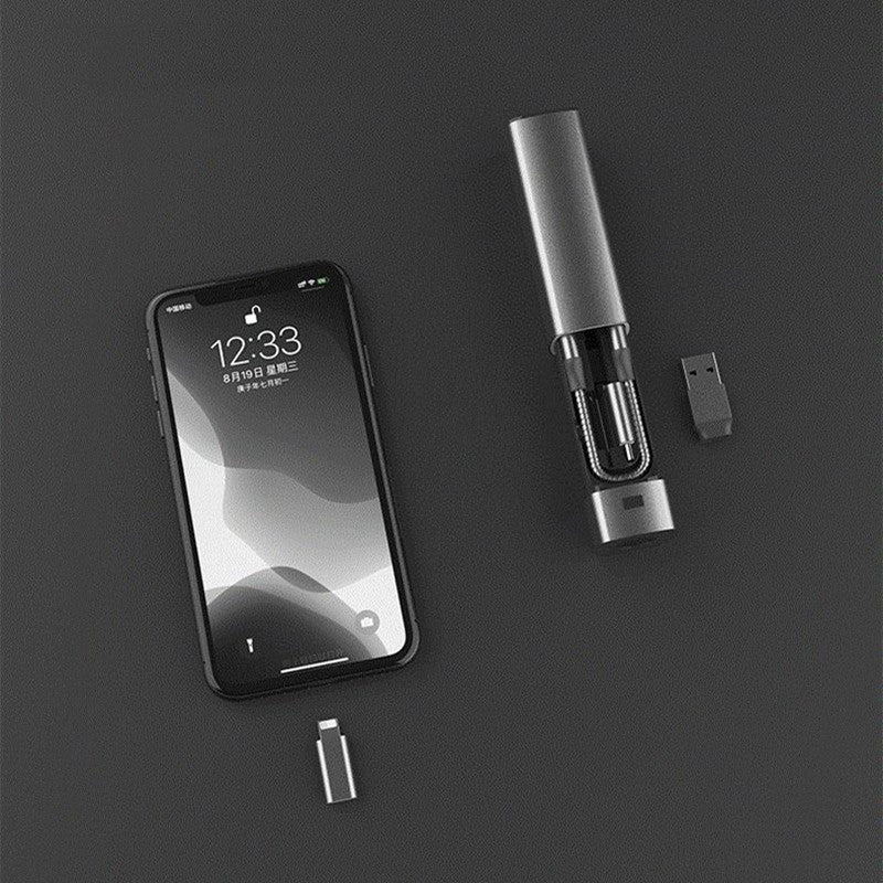 6-In-1 Cable Organizer With Mini Flashlight And Emergency Power Bank