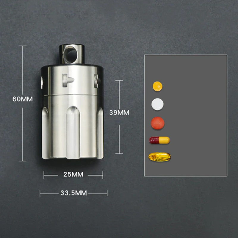 Titanium EDC Portable Mini Pill Box