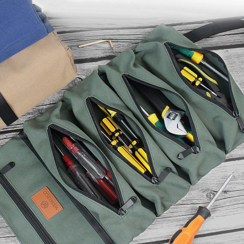 Multifunctional Canvas Tool Storage Bag