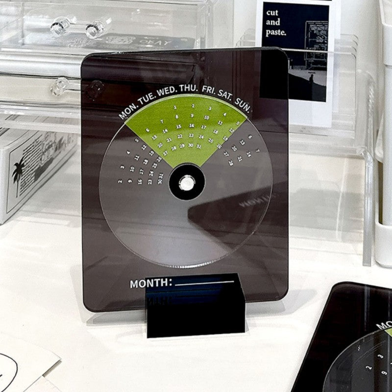 Acrylic Record Rotating Perpetual Calendar