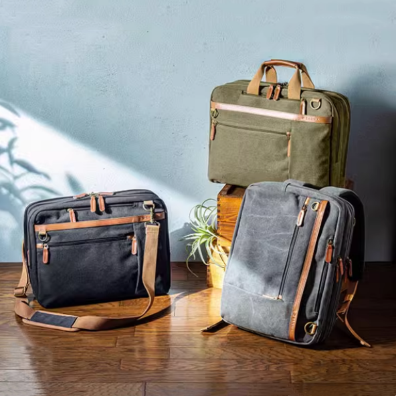 Retro Casual Crossbody Backpack With Laptop Compartment