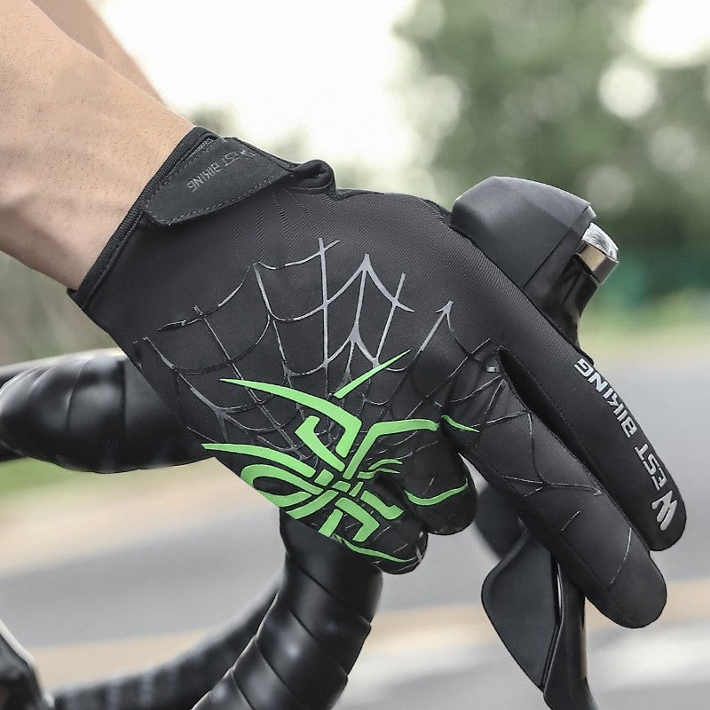Spring And Autumn Shockproof, Breathable, Windproof, Sensitive Touchscreen Full-Finger Gloves