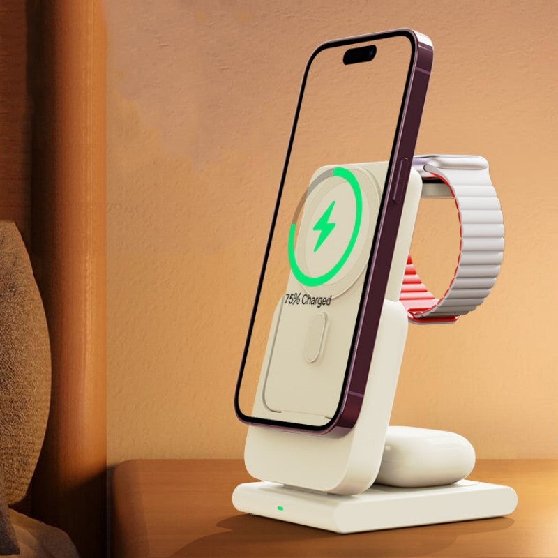 Portable 3-In-1 Wireless Charger