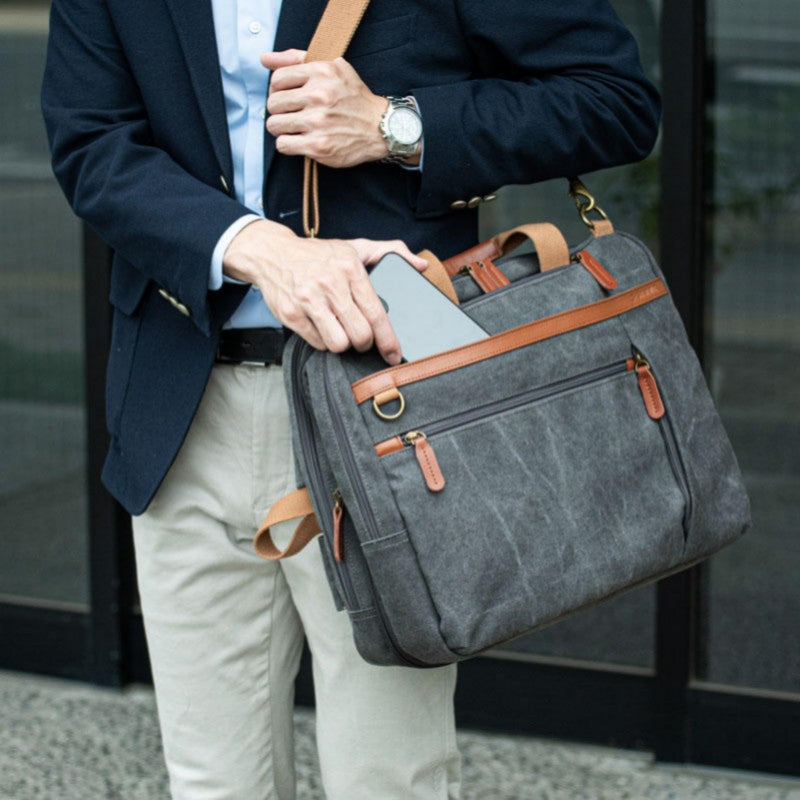 Retro Casual Crossbody Backpack With Laptop Compartment
