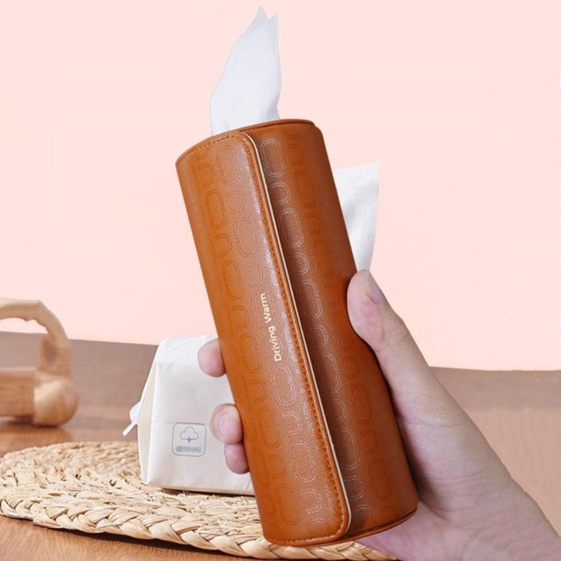 Car-mounted Premium Round Cylinder Tissue Box