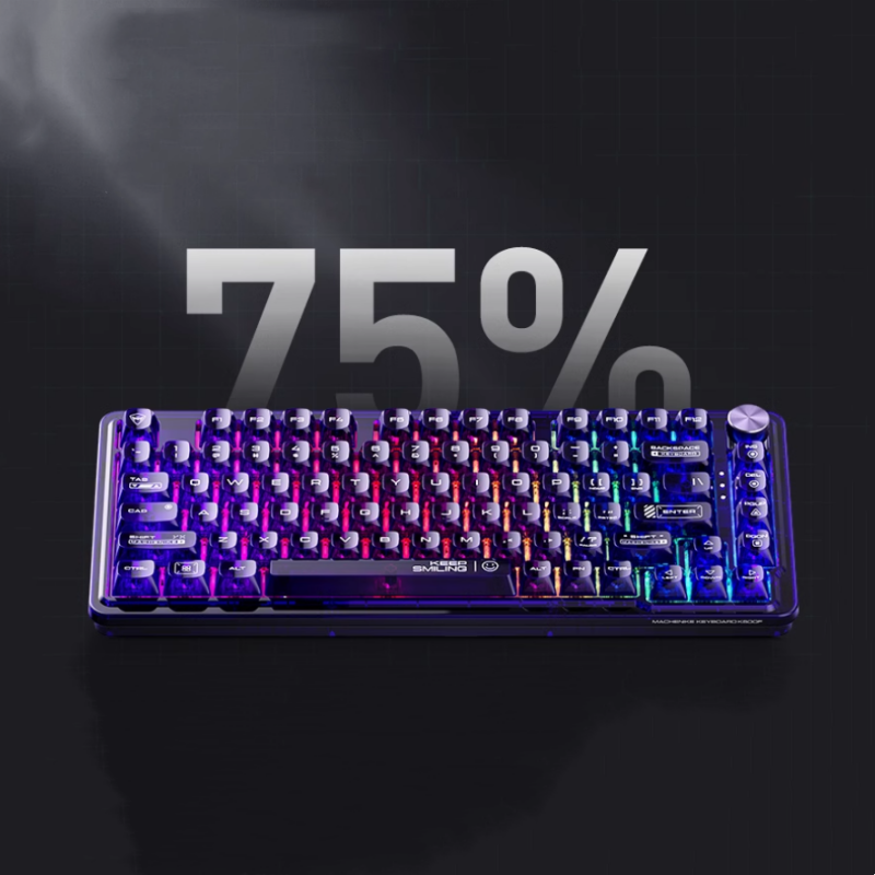 Wired Transparent Keycap Casket Mechanical Keyboard