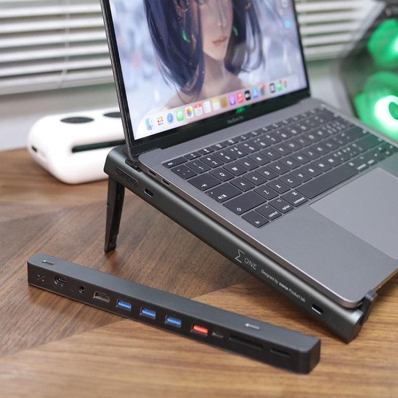 Removable Folding Laptop Stand With Docking Station