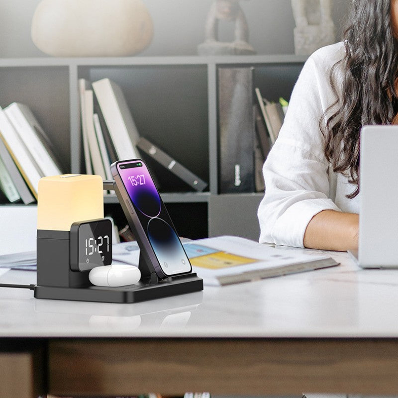 Multi-Functional Night Light Clock Wireless Charger