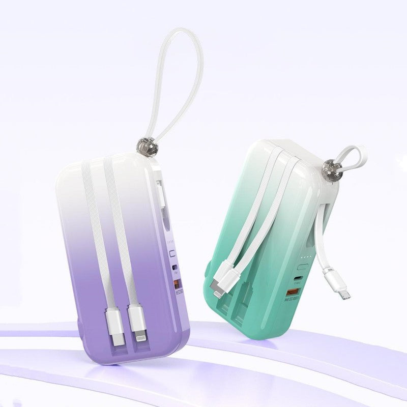 10000mAh Built-In Cable Travel Power Bank