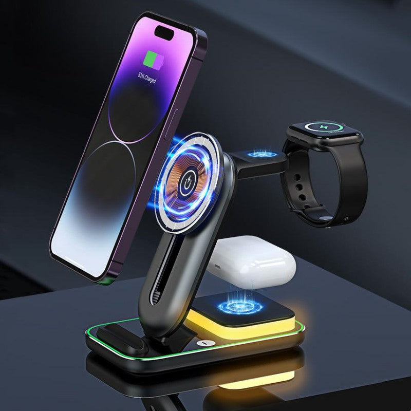 Multi-Functional Magnetic Wireless Charging Phone Stand
