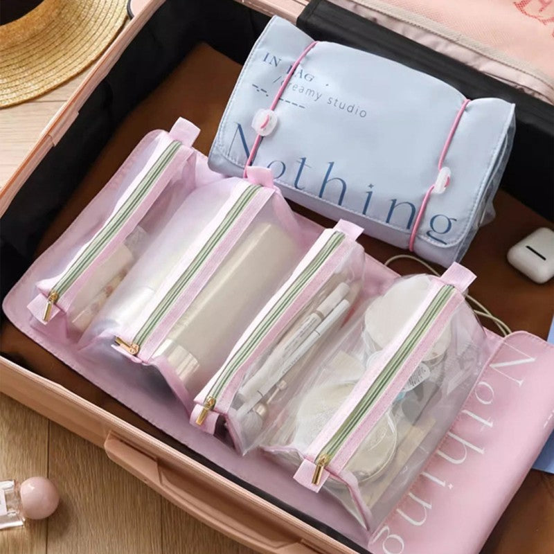 Portable Large Capacity Foldable and Detachable Travel Cosmetic Bag
