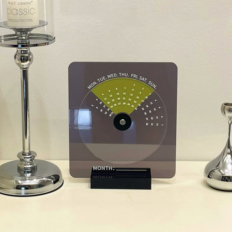 Acrylic Record Rotating Perpetual Calendar