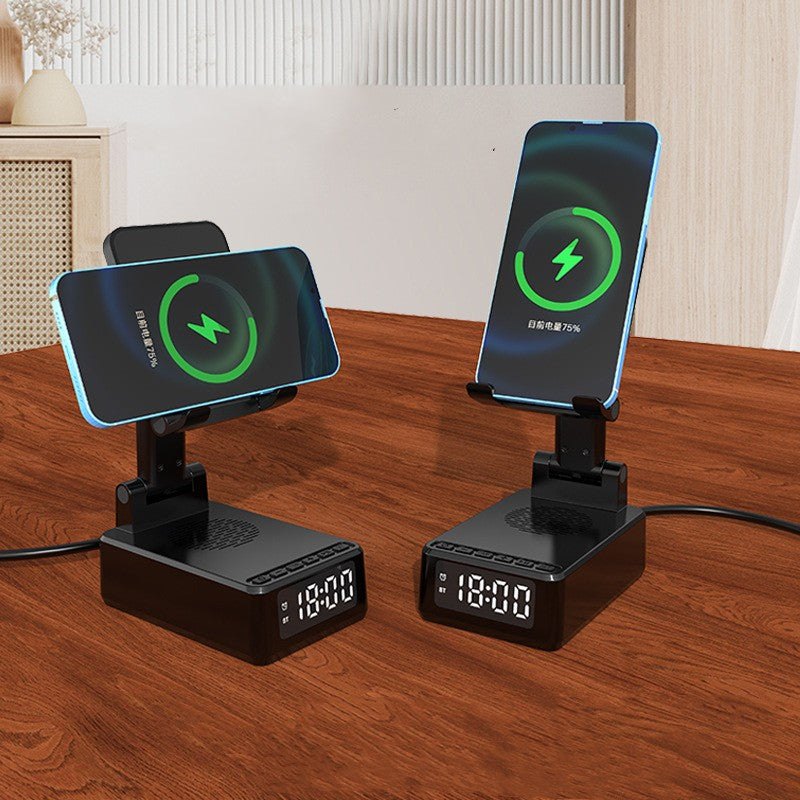 Bluetooth Speaker Wireless Charging Foldable Rotating Phone Stand