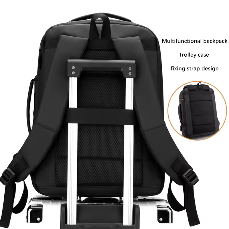 Large Capacity Waterproof Backpack USB Charging Expansion Design Shoe Compartment Hiking Sport Bag
