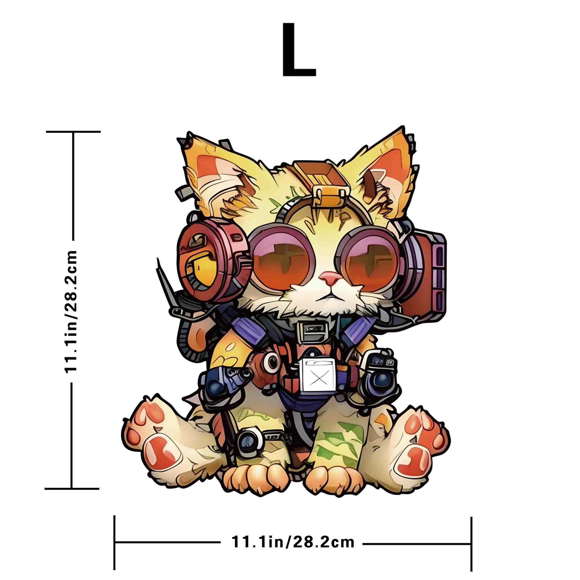 Cat Wearing Headphones Wooden Jigsaw Puzzles