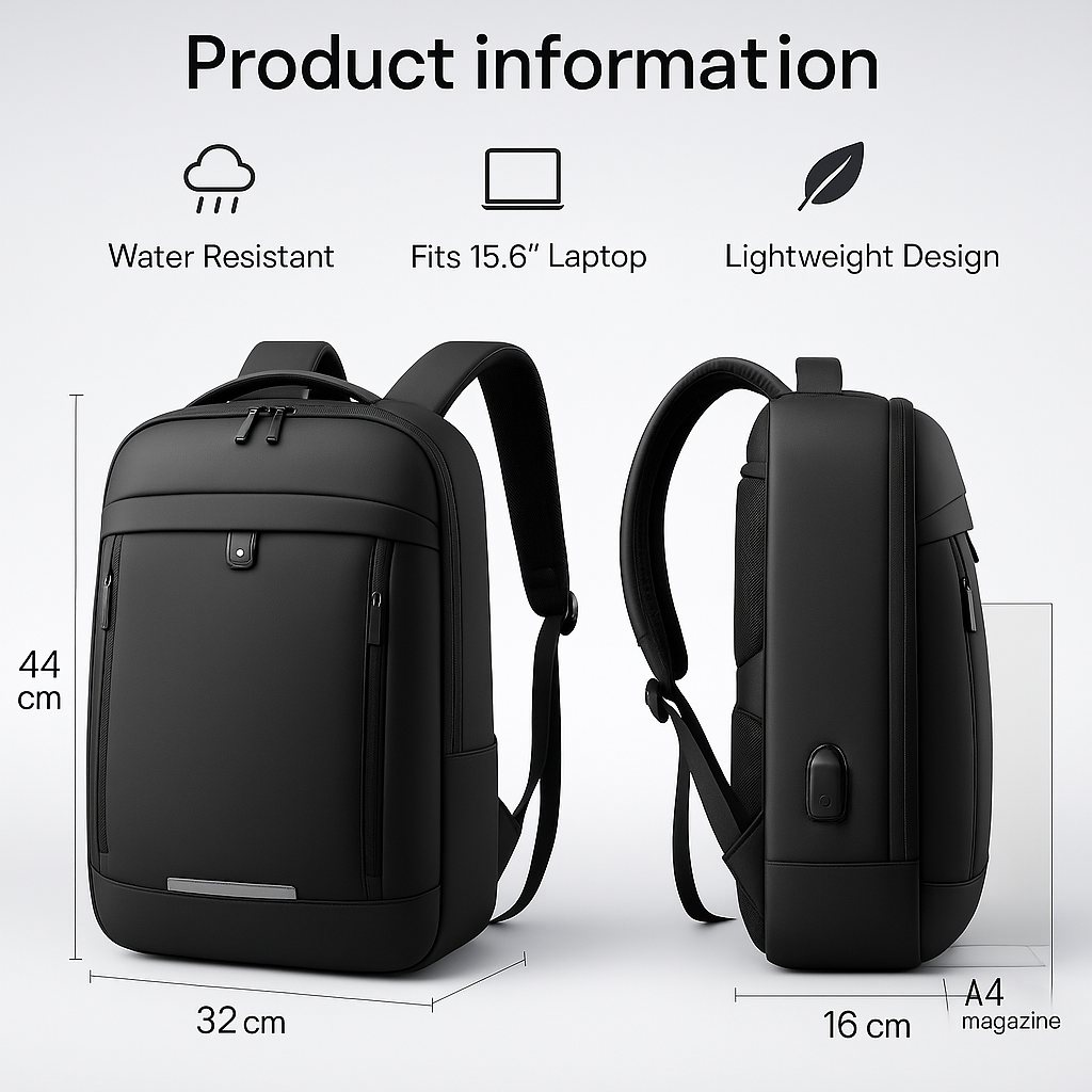 Large Capacity Waterproof Backpack USB Charging Expansion Design Shoe Compartment Hiking Sport Bag
