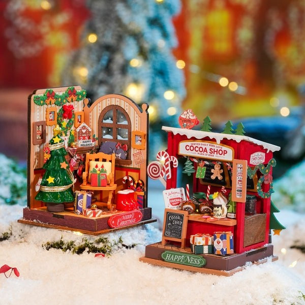 Christmas Cocoa Shop DIY Miniature House Kit