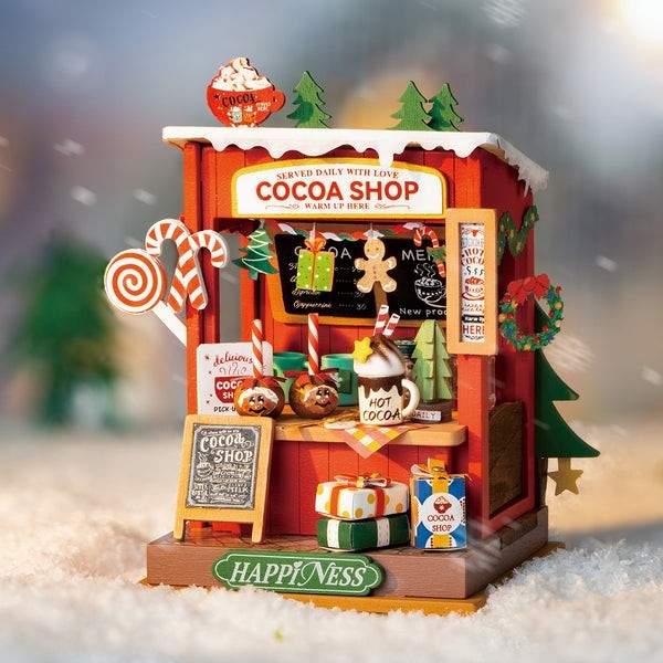 Christmas Cocoa Shop DIY Miniature House Kit