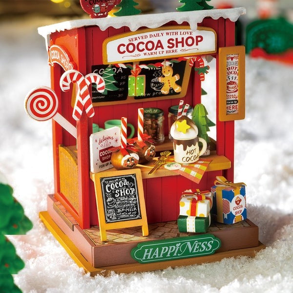 Christmas Cocoa Shop DIY Miniature House Kit