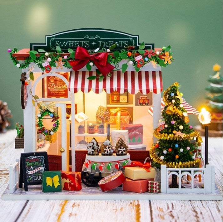 Christmas Dessert Shop DIY Miniature House Kit