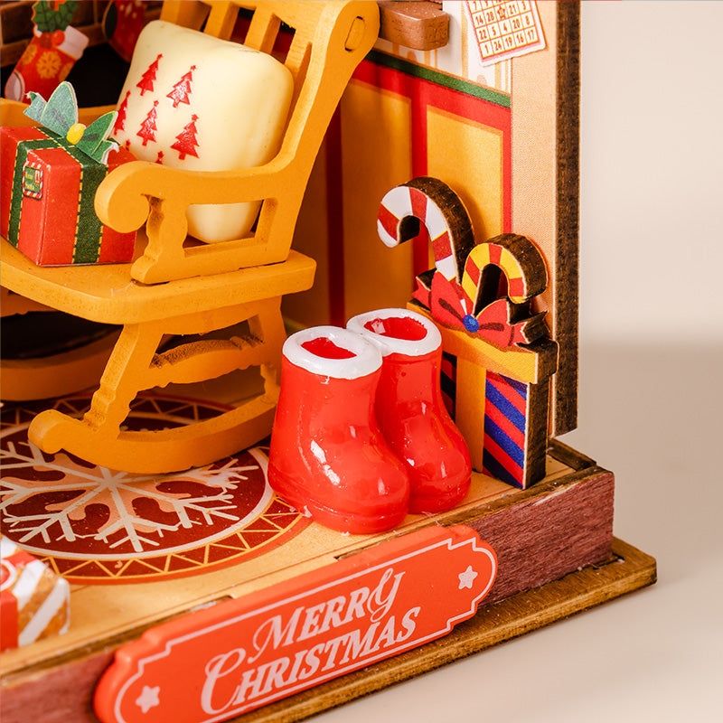 Christmas Fireplace DIY Miniature House Kit