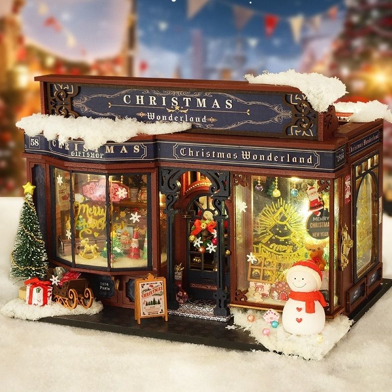 Christmas Gift Shop DIY Miniature House Kit