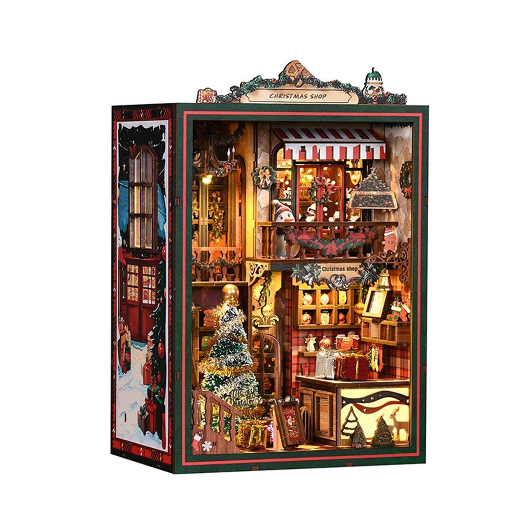 Christmas Shop DIY Wooden Book Nook Kit