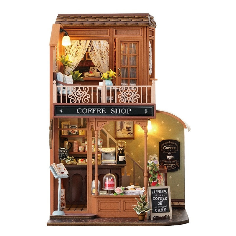 Coffee Shop DIY Miniature House Kit | Happy Symphony Series