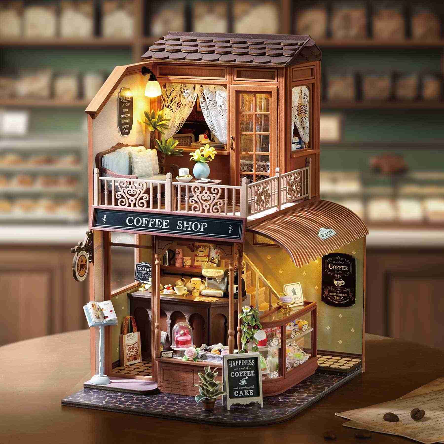 Coffee Shop DIY Miniature House Kit | Happy Symphony Series