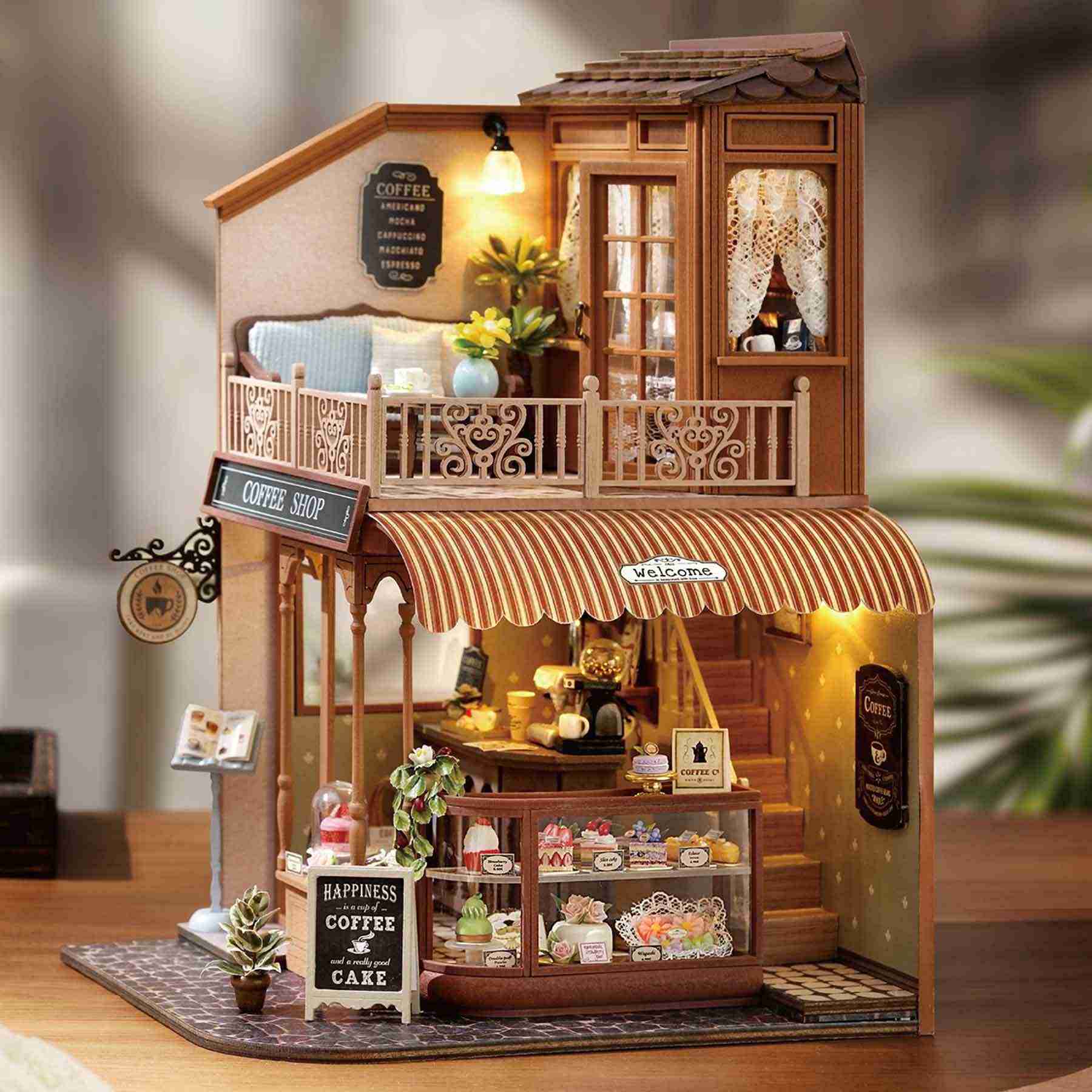 Coffee Shop DIY Miniature House Kit | Happy Symphony Series