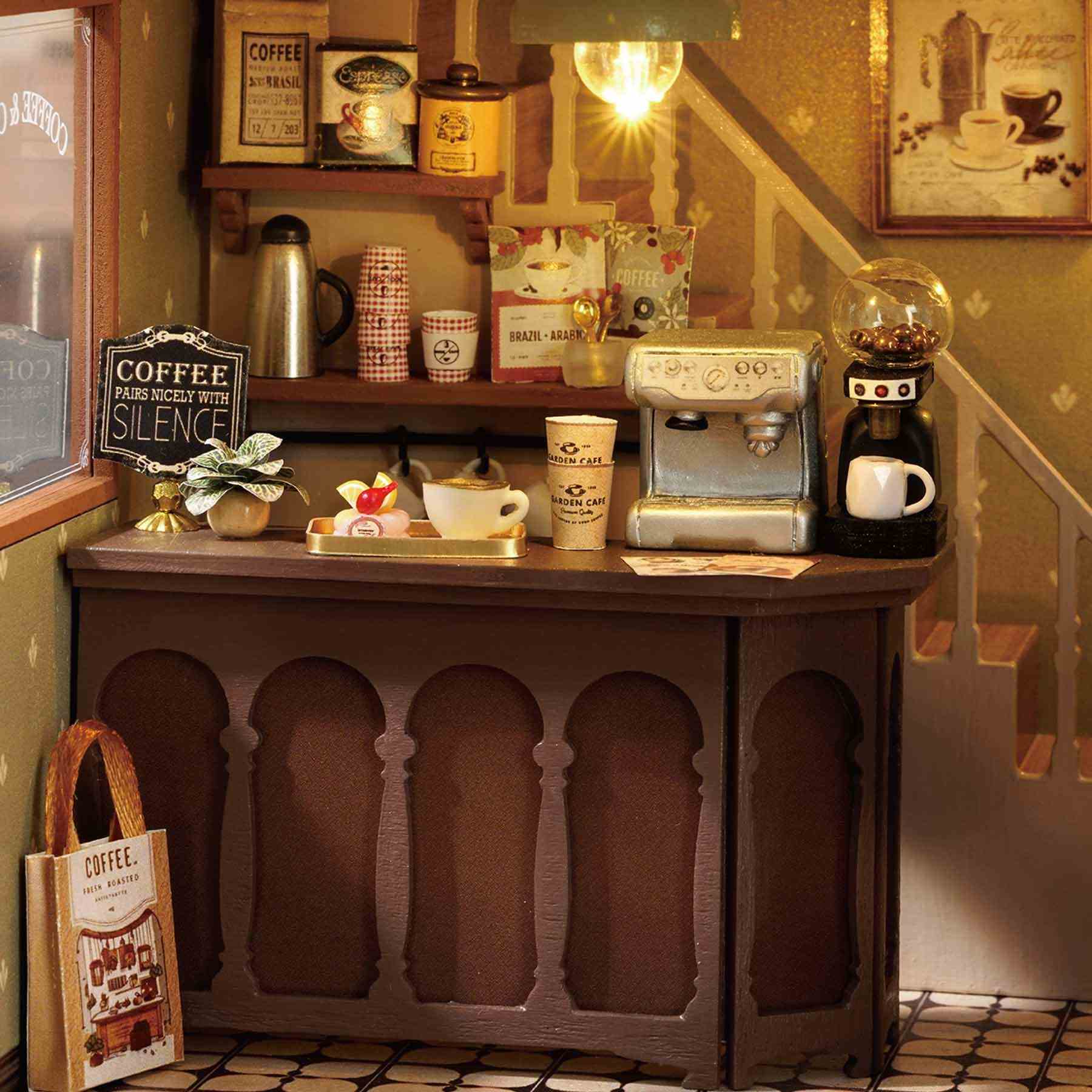Coffee Shop DIY Miniature House Kit | Happy Symphony Series