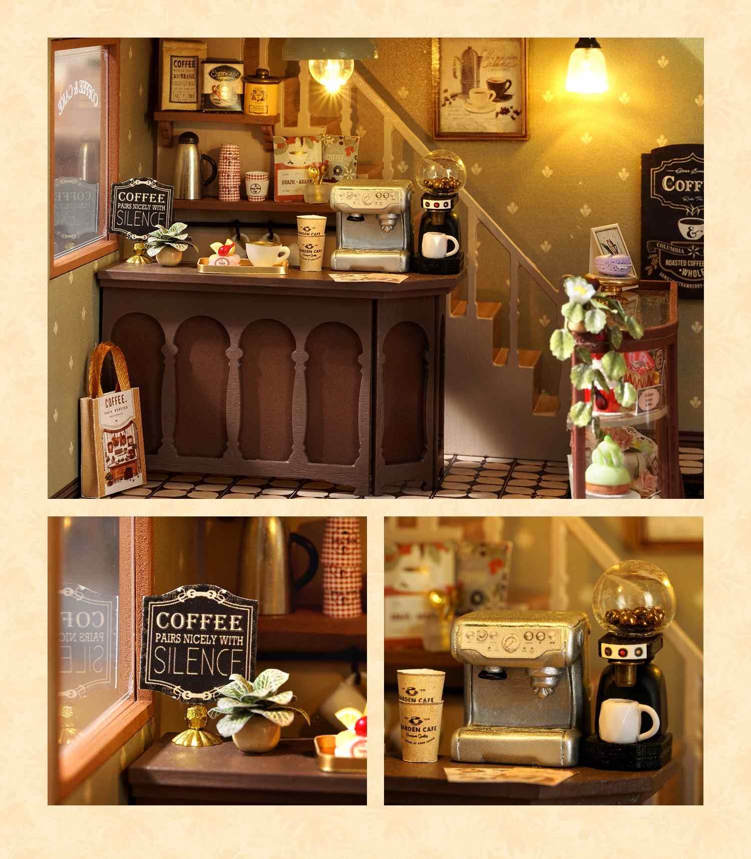 Coffee Shop DIY Miniature House Kit | Happy Symphony Series