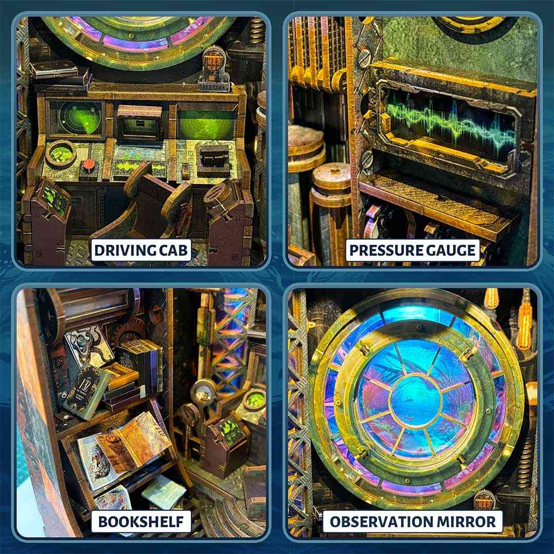 Deep Sea Submarine DIY Book Nook Kit