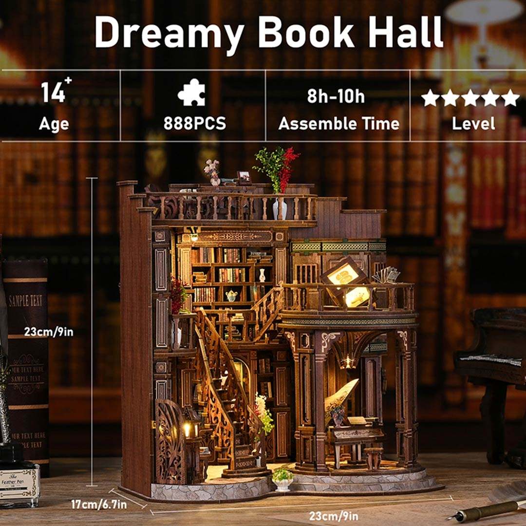Dreamy Book Hall DIY Miniature House Kit
