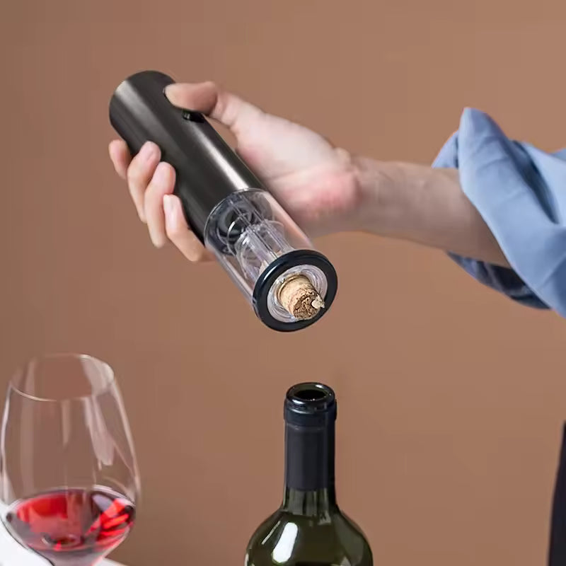 Electric Wine Opener with Foil Cutter and LED Light