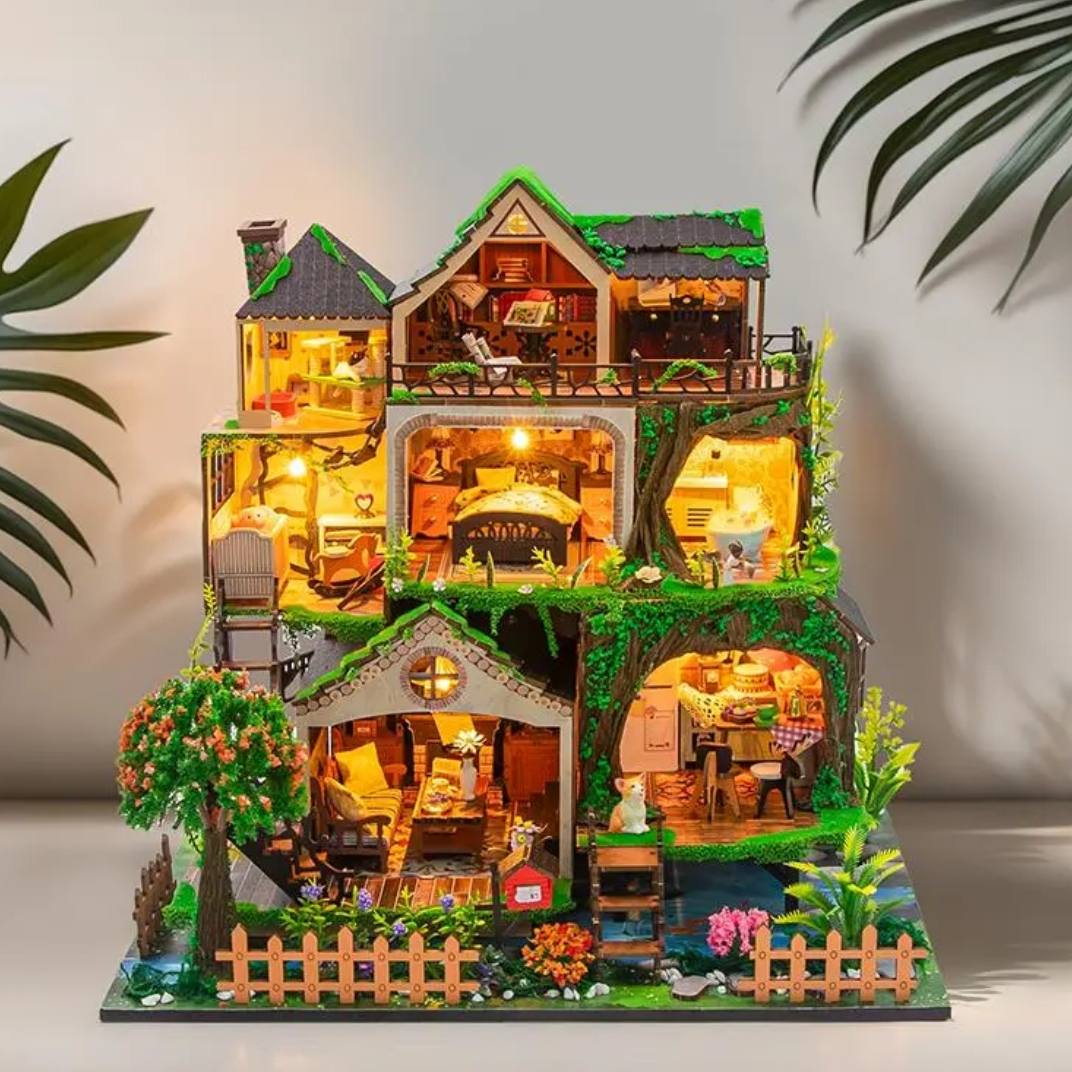 Fairy Tale Forest DIY Miniature House Kit | Large Size Dollhouse