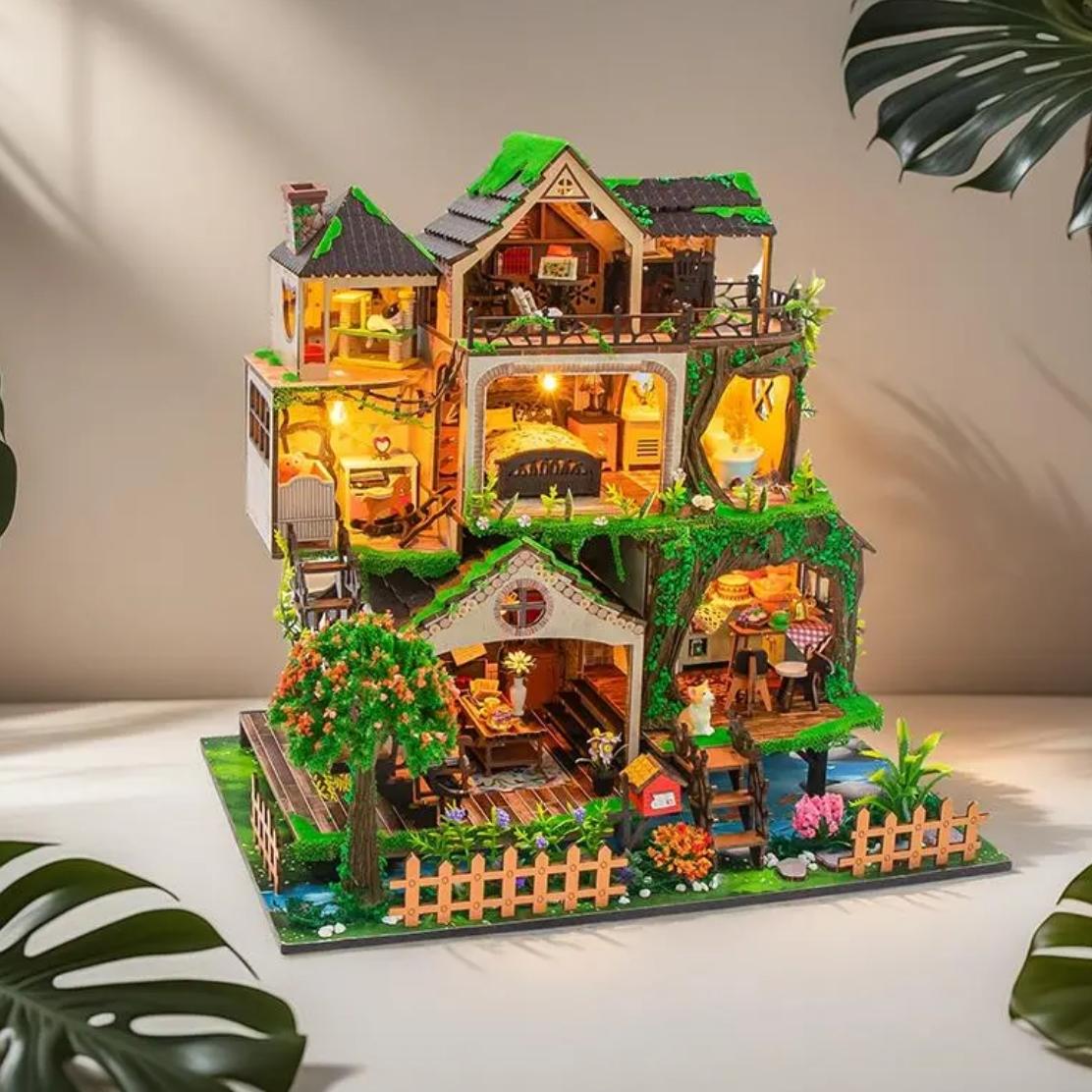 Fairy Tale Forest DIY Miniature House Kit | Large Size Dollhouse