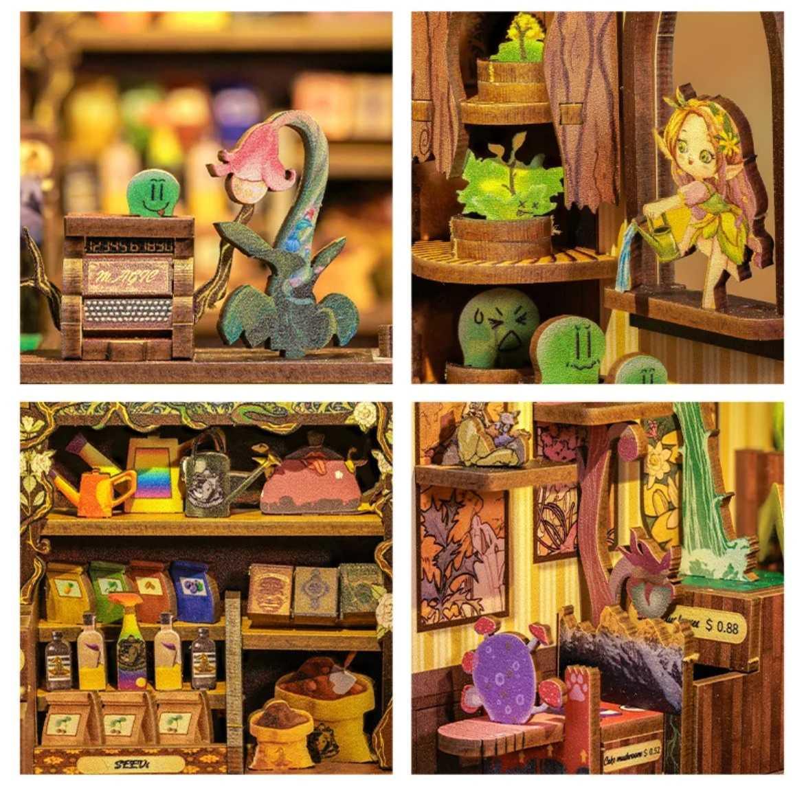 Fantasy Plant Shop DIY Book Nook Kit | Mini Magic Shop