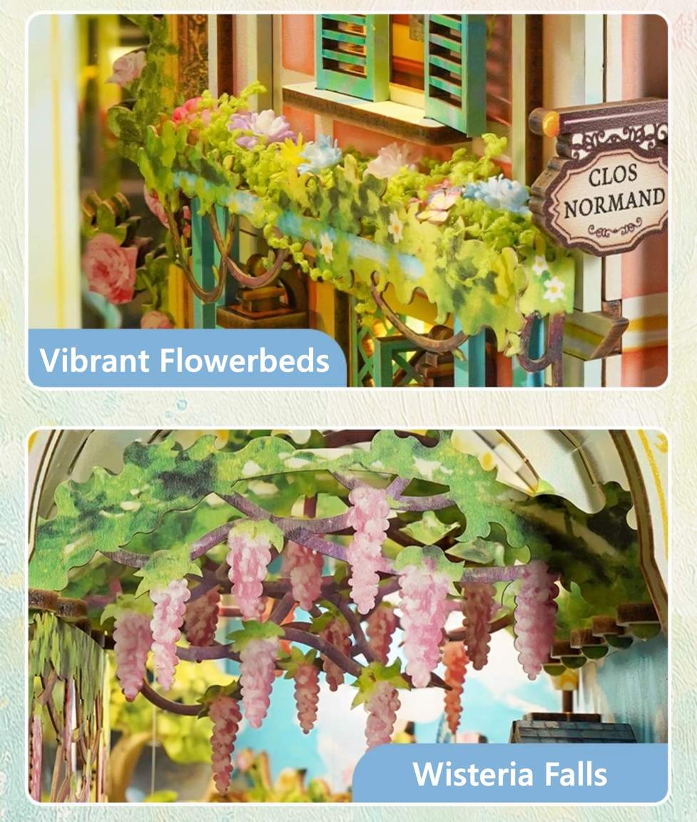 Giverny Garden DIY Wooden Book Nook Kit