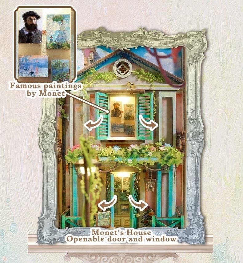 Giverny Garden DIY Wooden Book Nook Kit