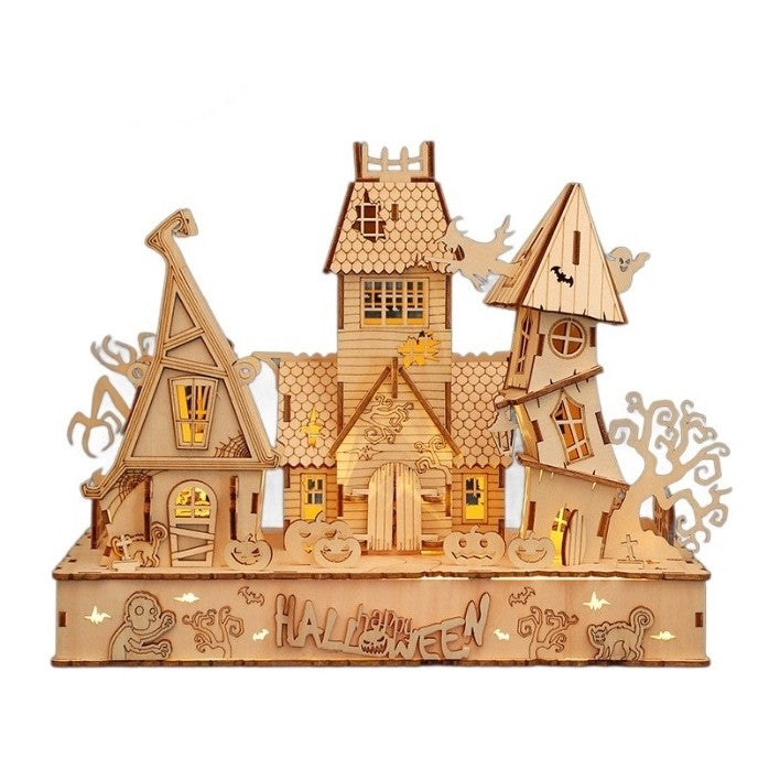Halloween Haunted House 3D Wooden Puzzles