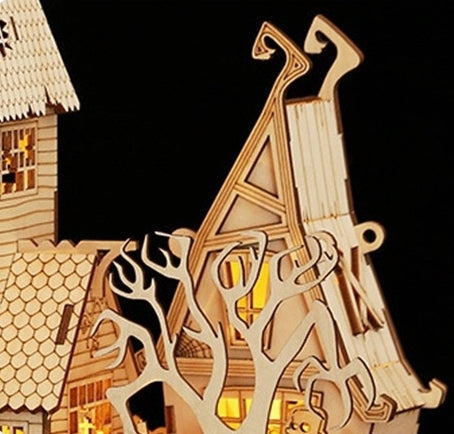Halloween Haunted House 3D Wooden Puzzles