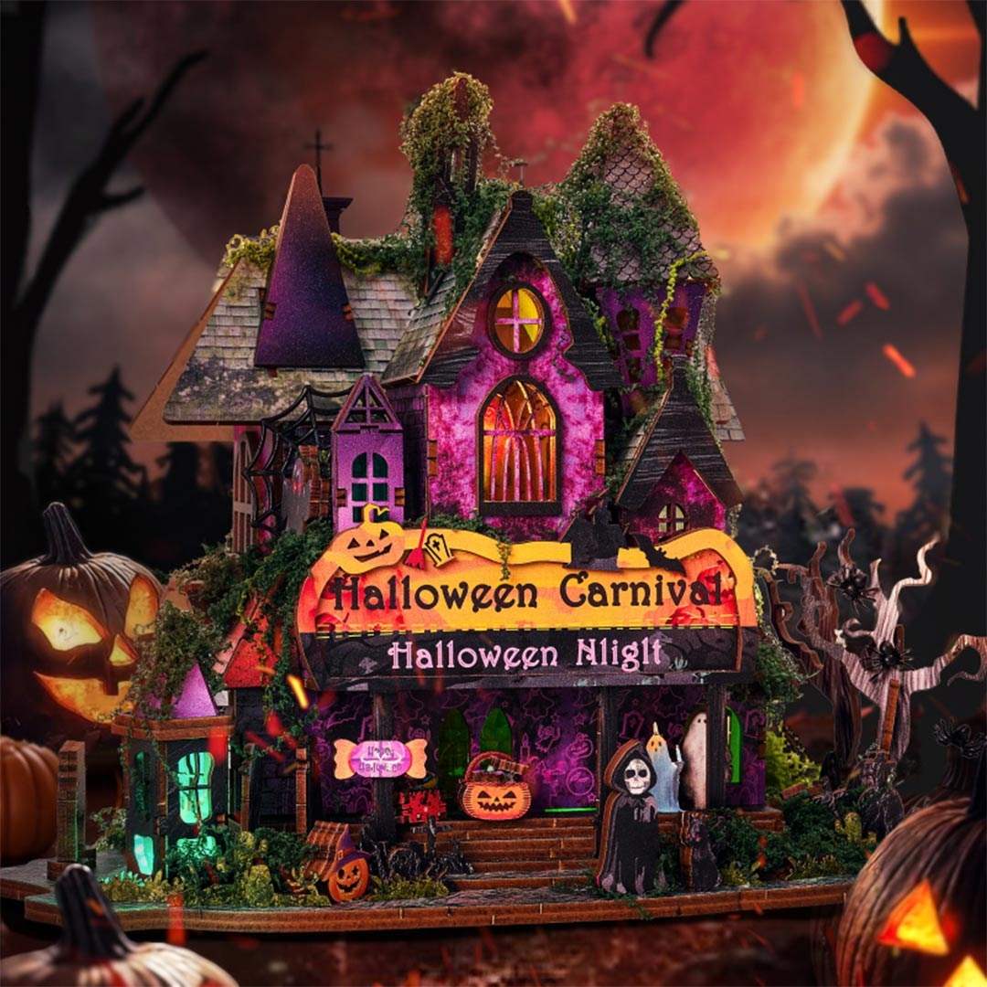 Halloween Night DIY Miniature House Kit