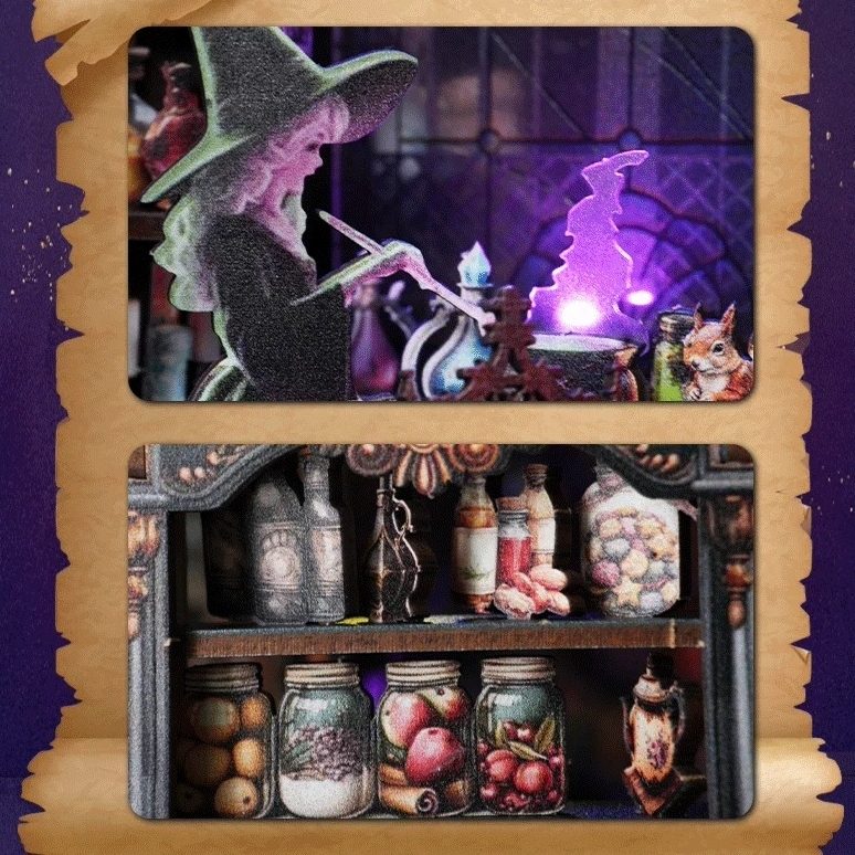 Judy's Magic World DIY Wooden Book Nook Kit | Double-Sided